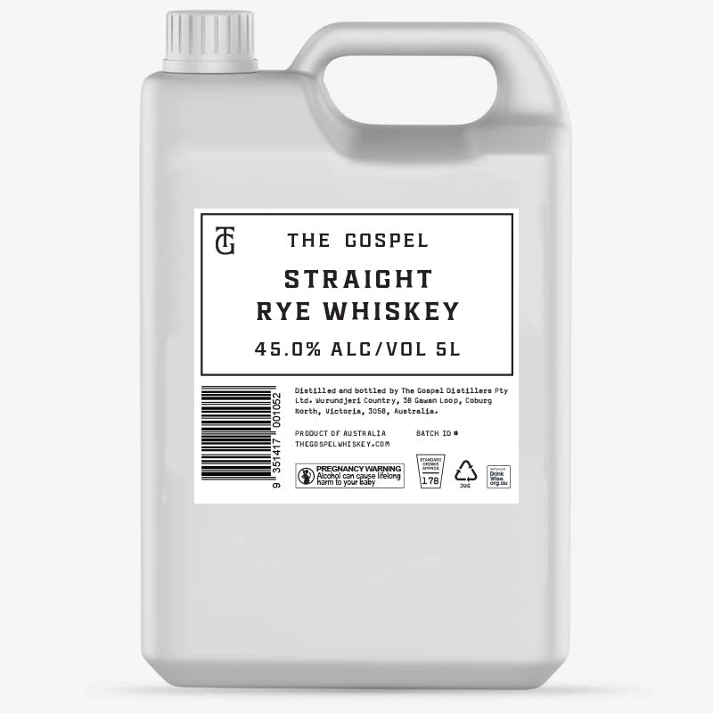 Wholesale Straight Rye Whiskey - 5L Jug